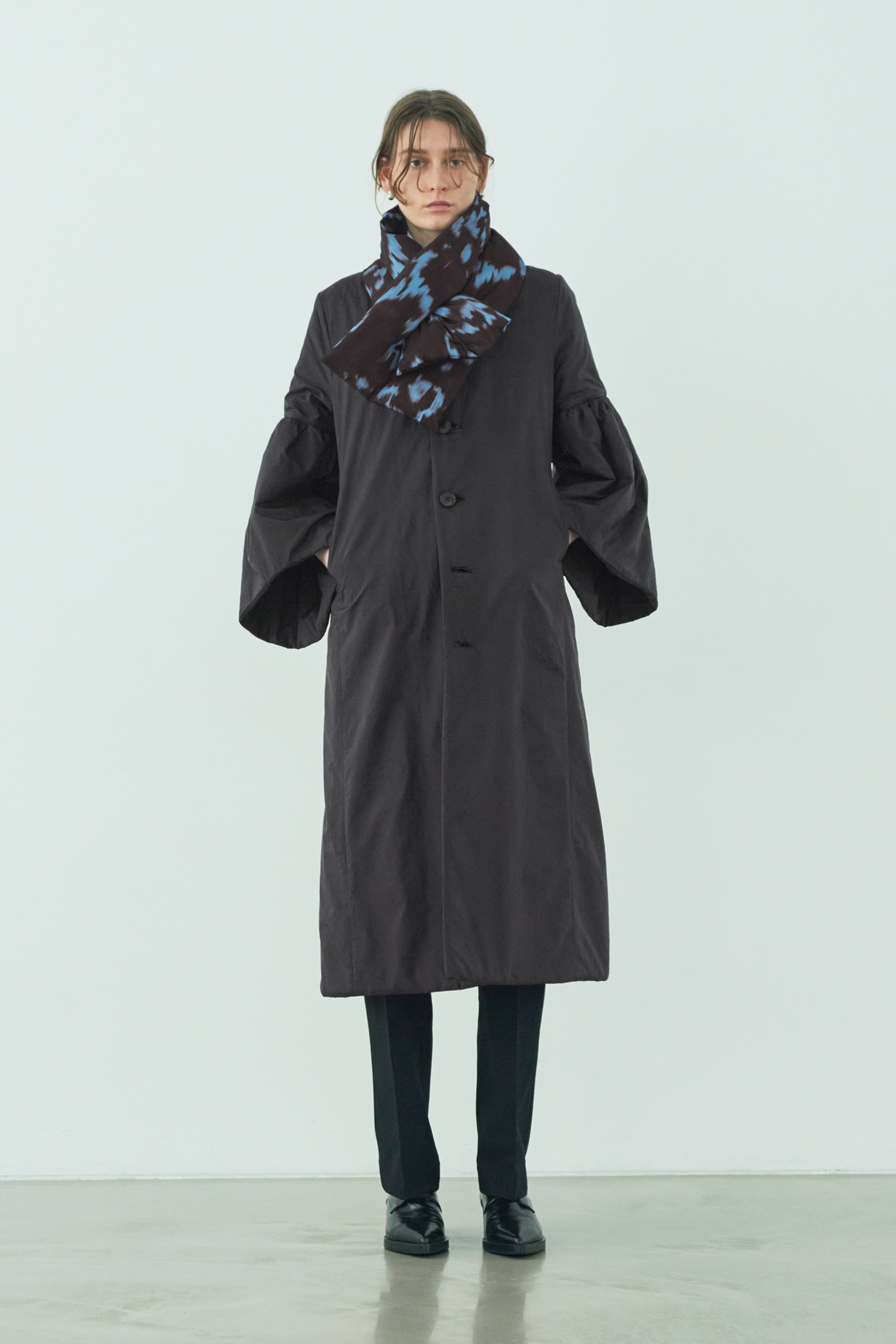 Balloon sleeve coat-Women