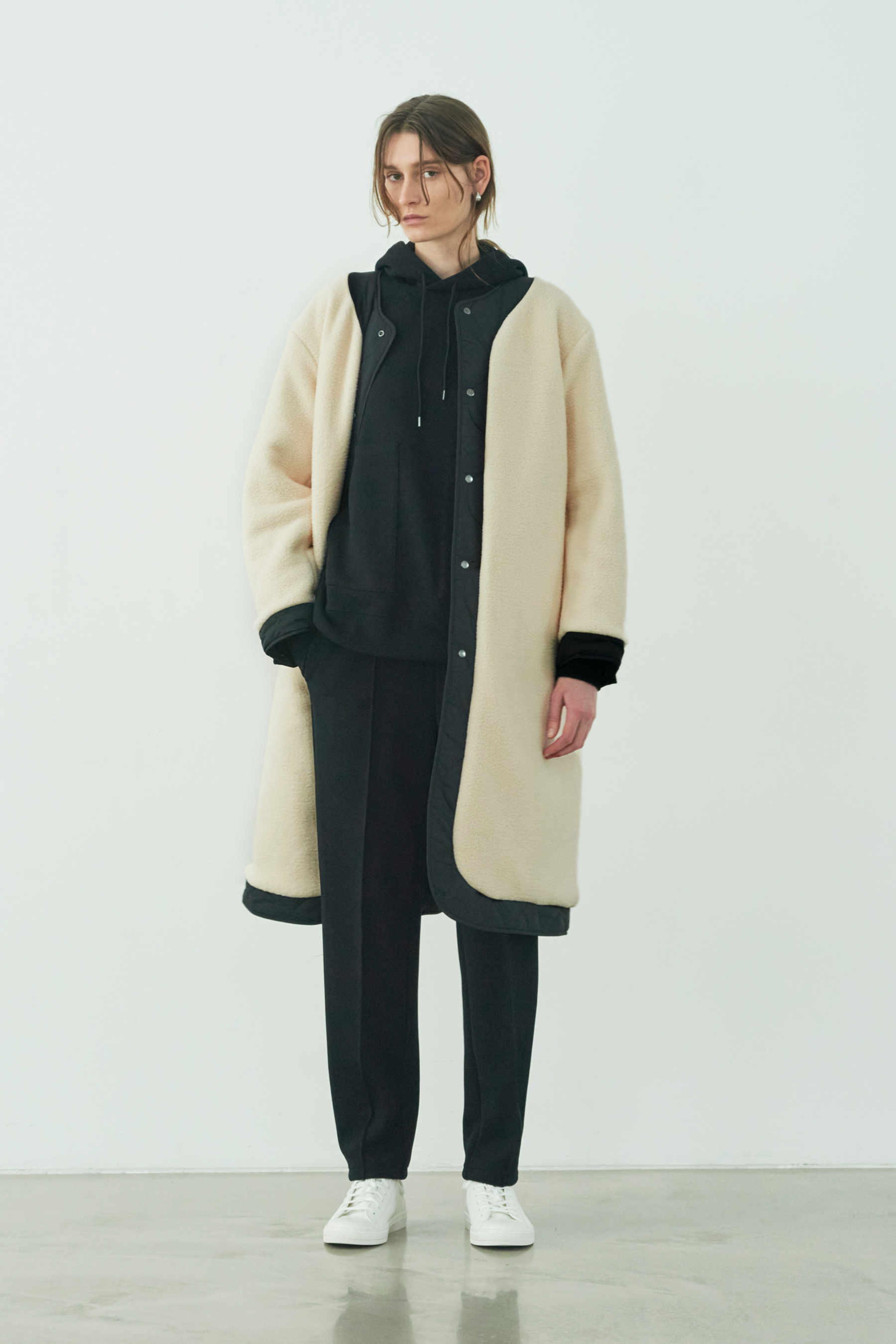 Reversible boa quilted coat - Unisex