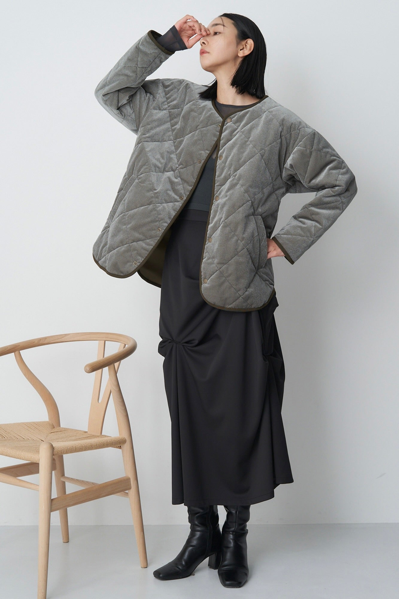 Collarless Trench-Women