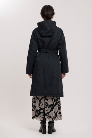 Waist Mark Parka Coat-Women