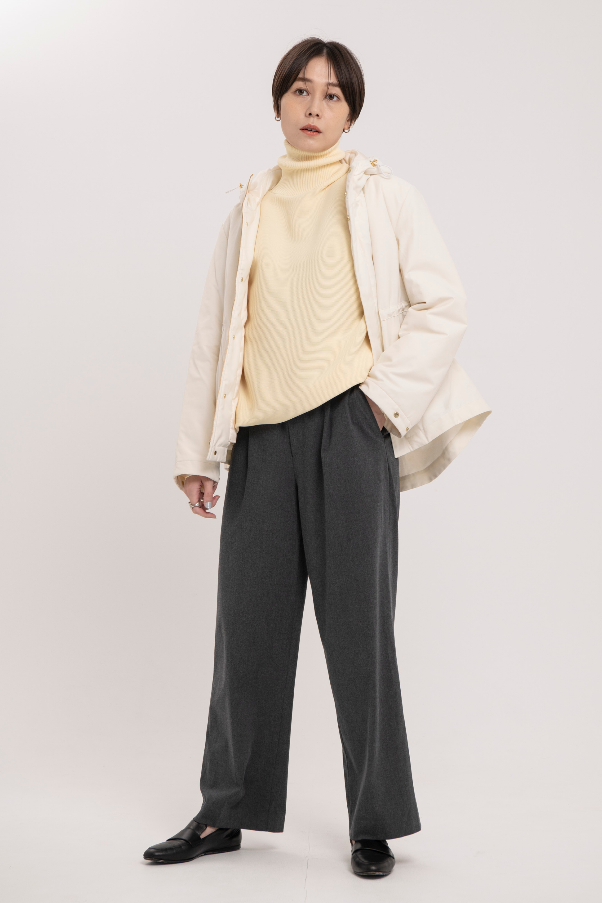 Collarless Trench-Women