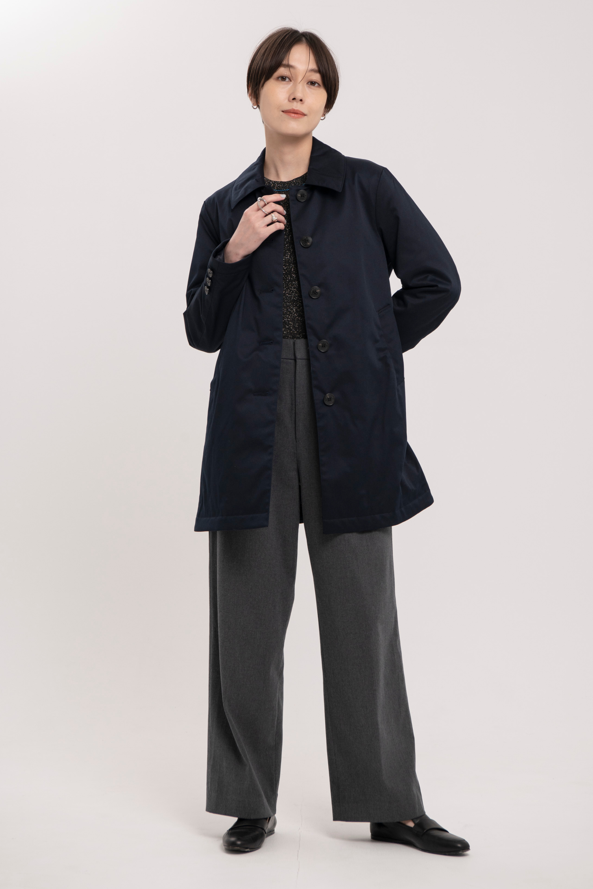 ステンカラーコート-Men/Women