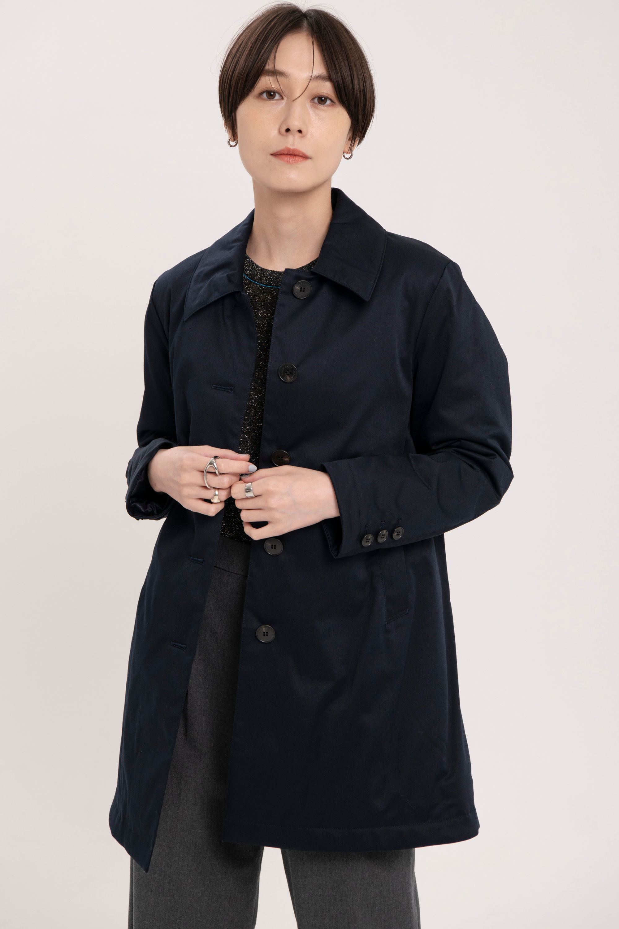 ステンカラーコート-Men/Women