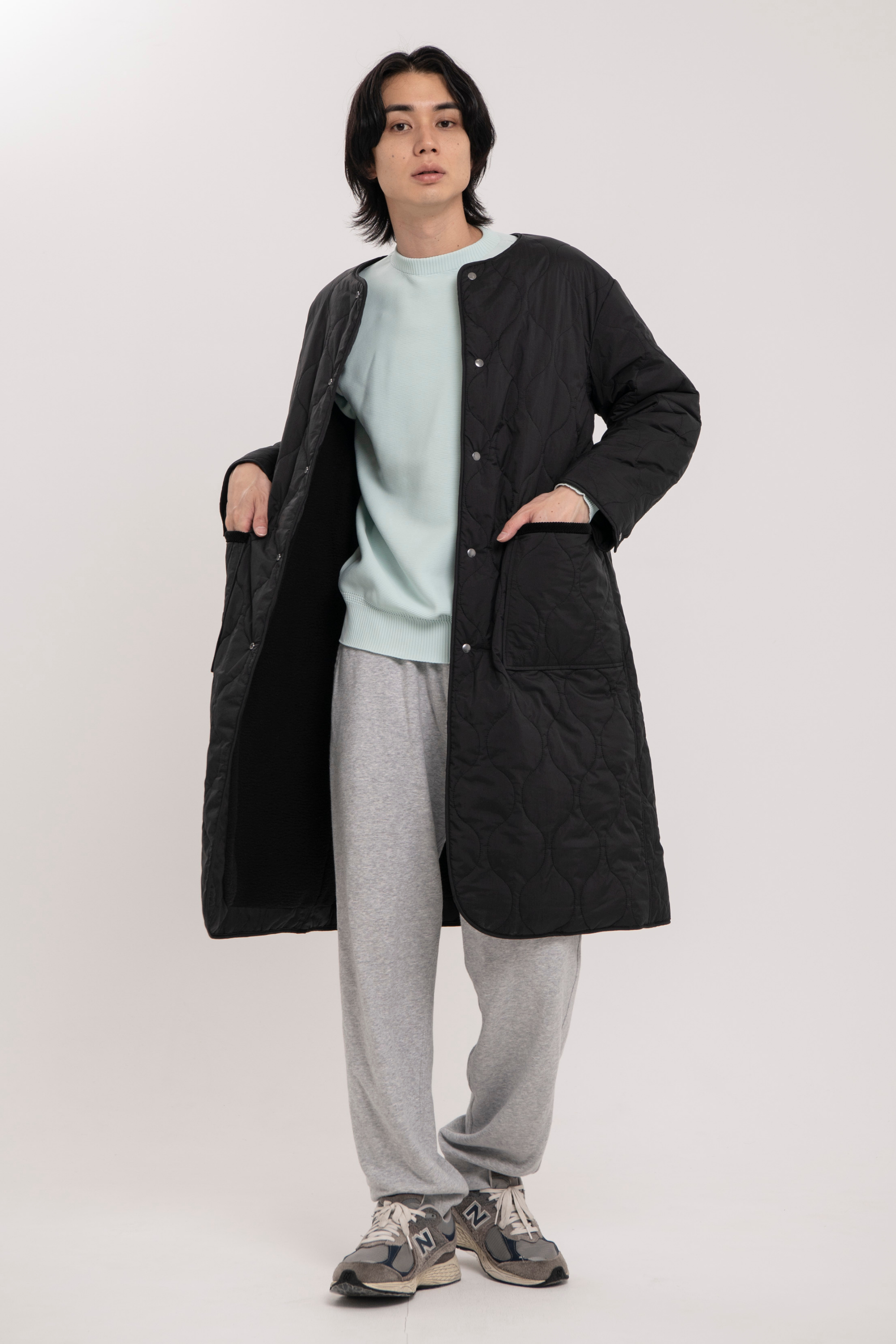 Reversible boa quilted coat - Unisex