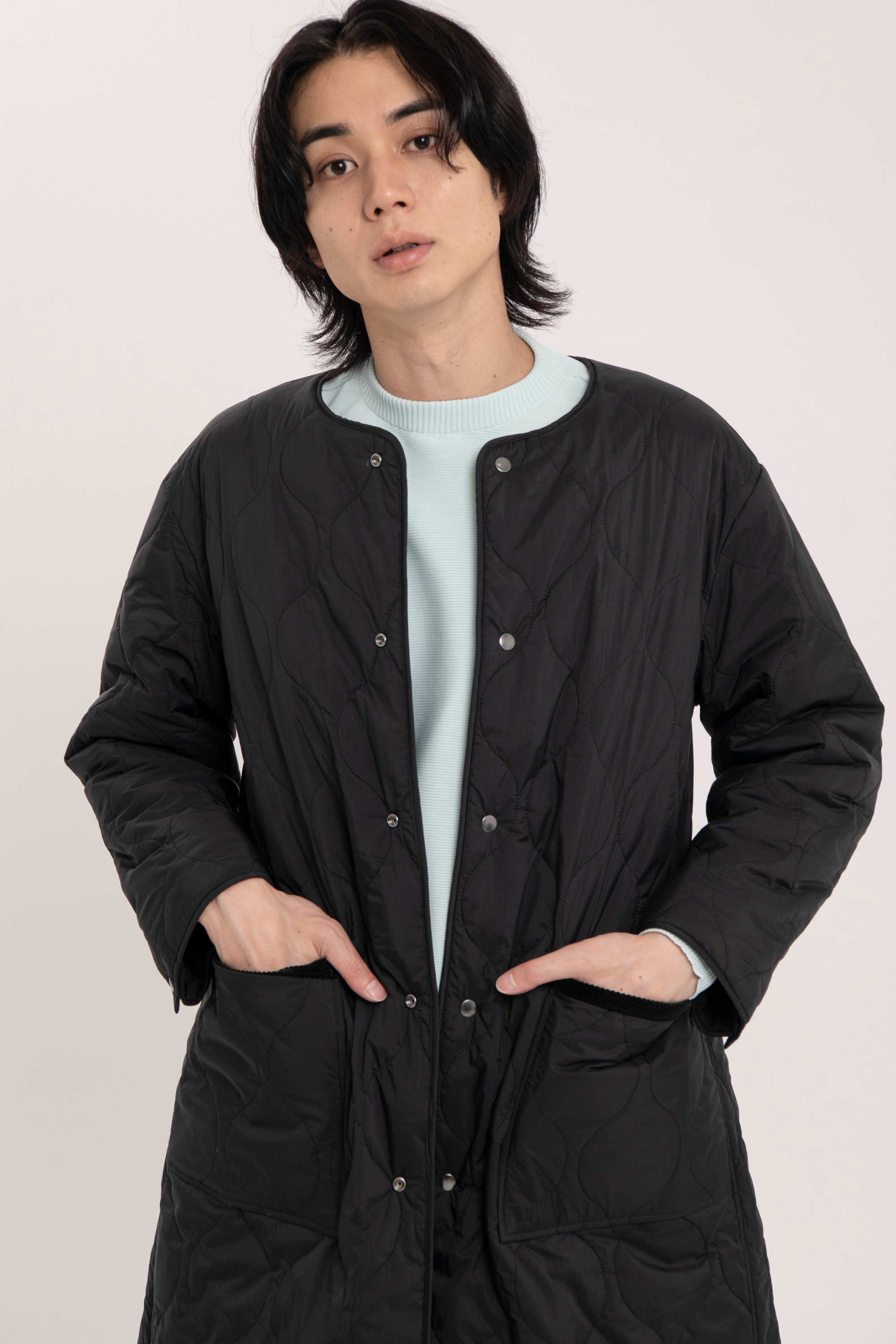 Reversible boa quilted coat - Unisex