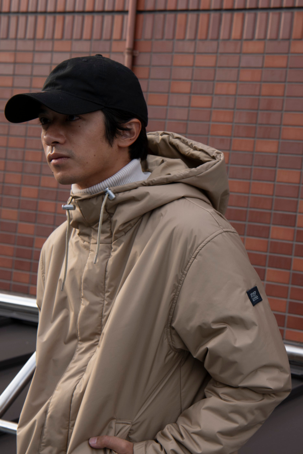 Kapok Down Hooded Jacket-Men’s