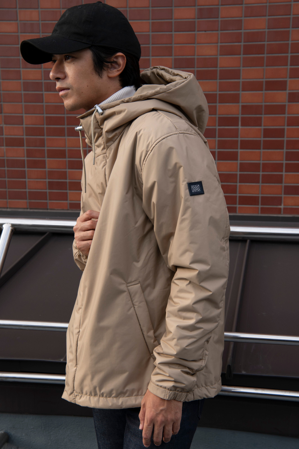 Kapok Down Hooded Jacket-Men’s