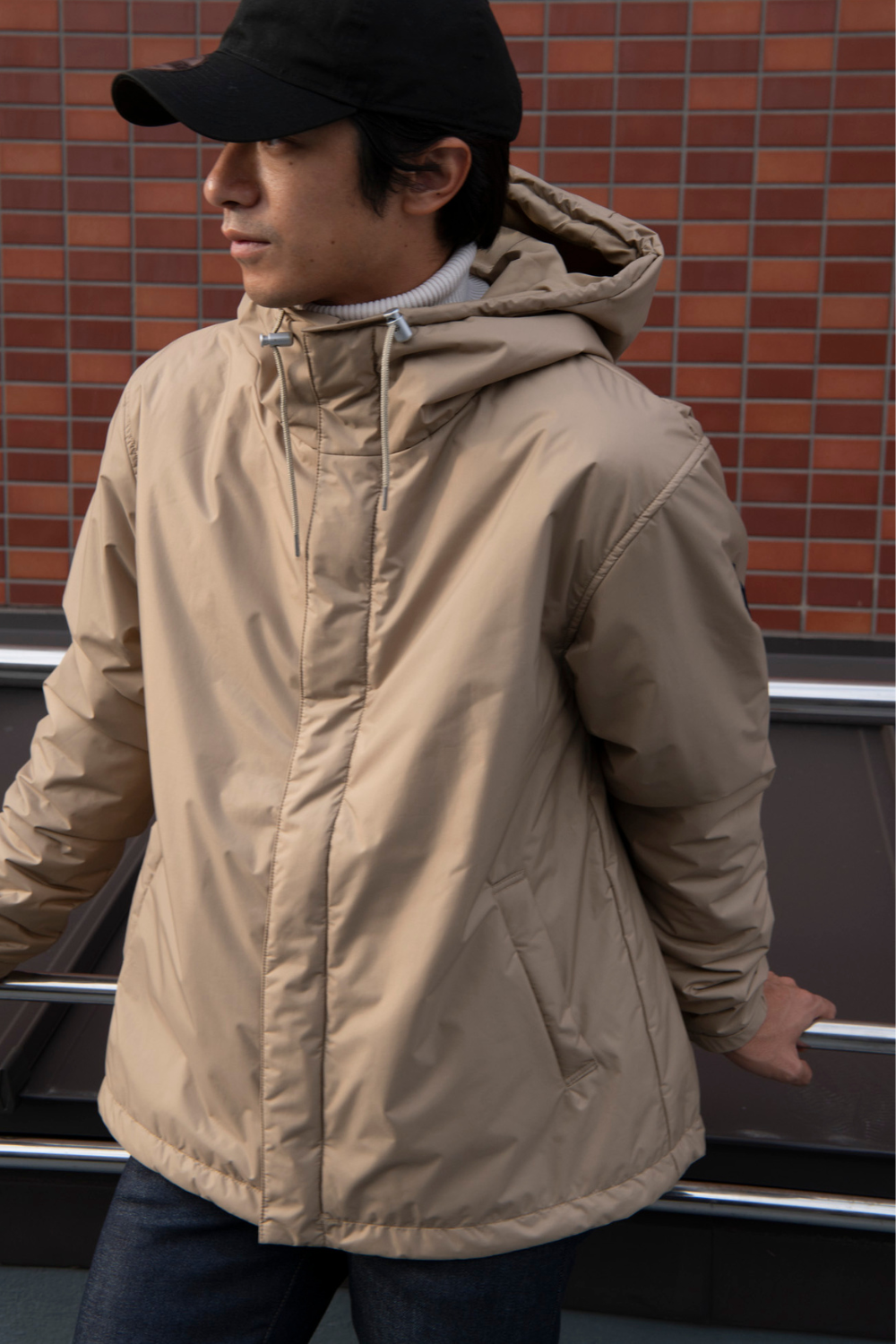 Kapok Down Hooded Jacket-Men’s