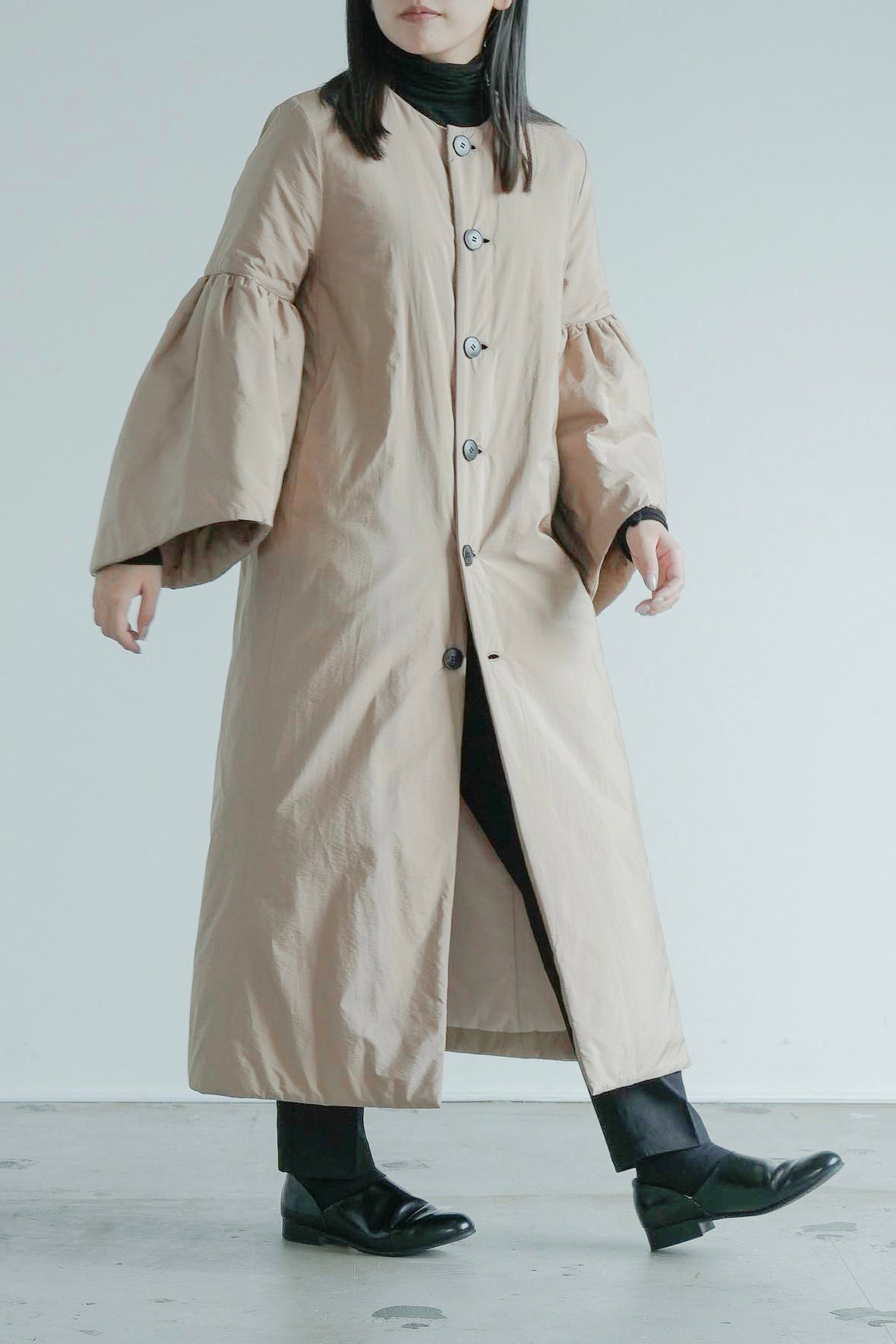 Balloon sleeve coat-Women