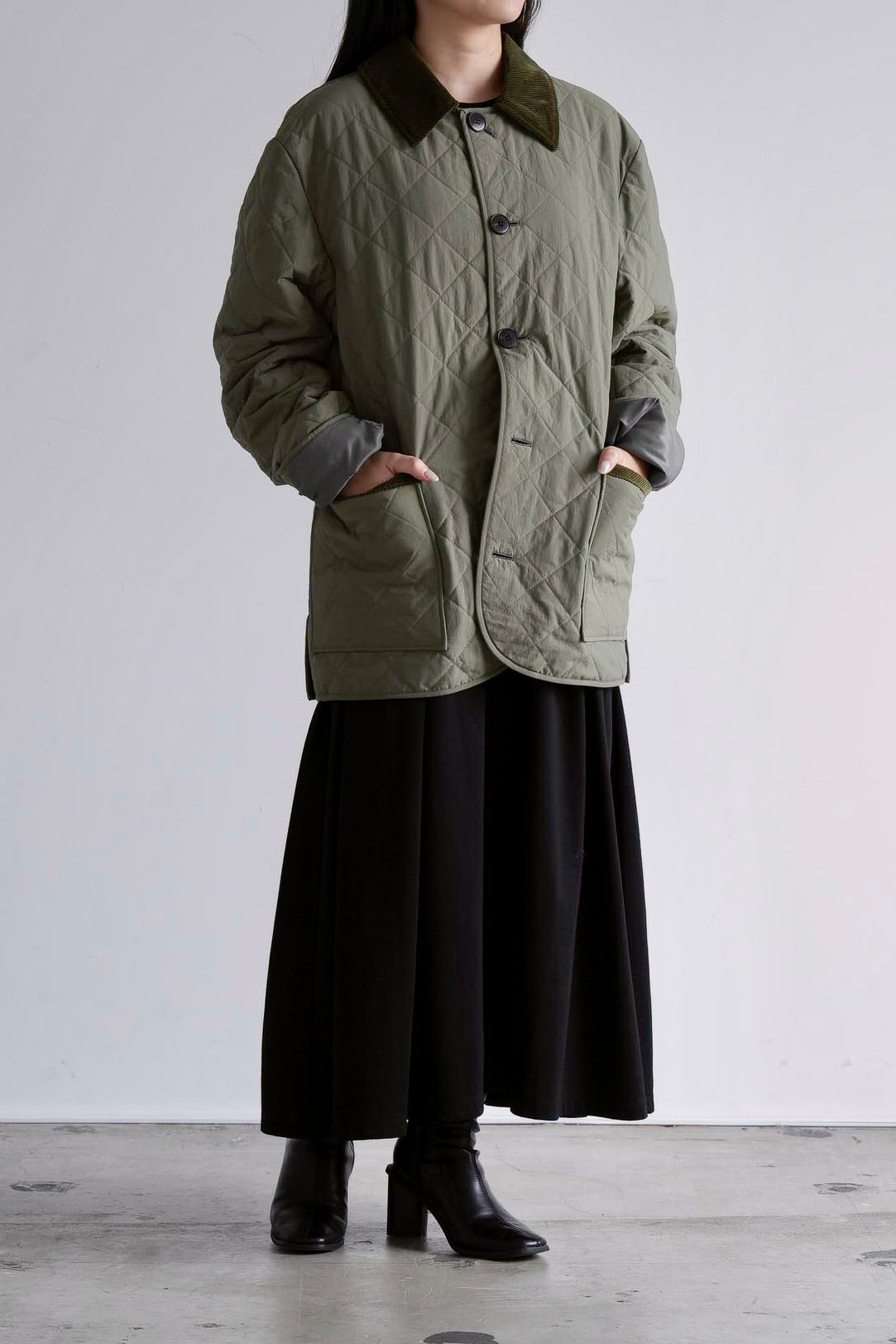 Quilted Jacket -Check-Unisex