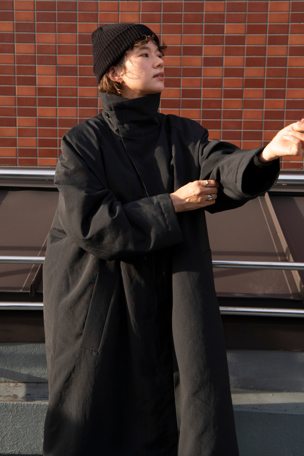 スタンドカラーコート-Unisex