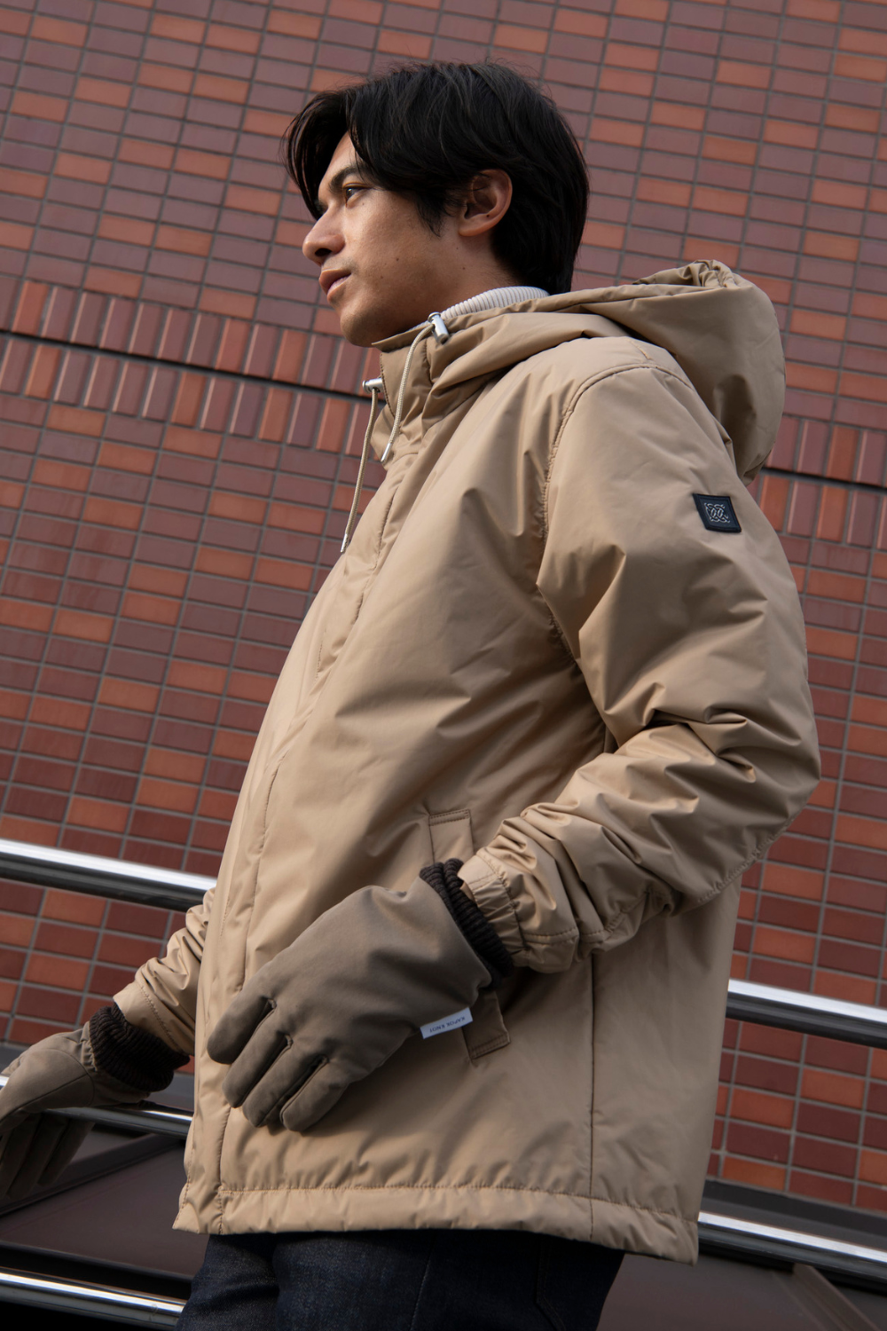 Kapok Down Hooded Jacket-Men’s