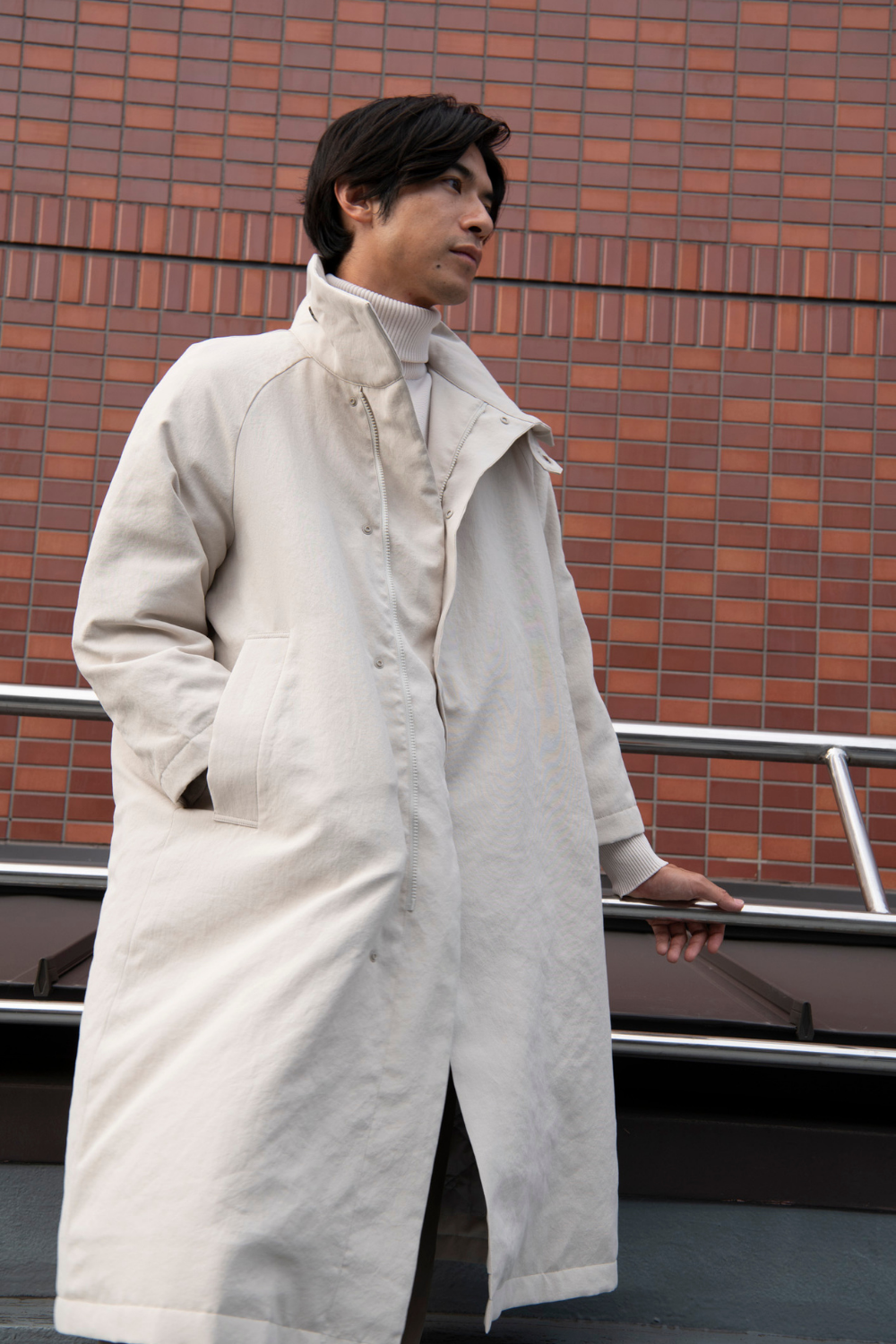 スタンドカラーコート-Unisex