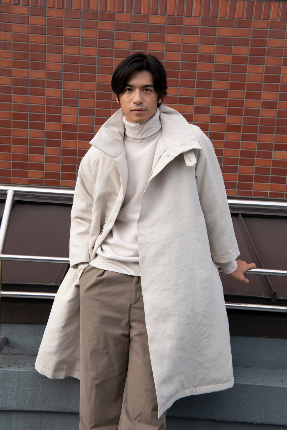 スタンドカラーコート-Unisex