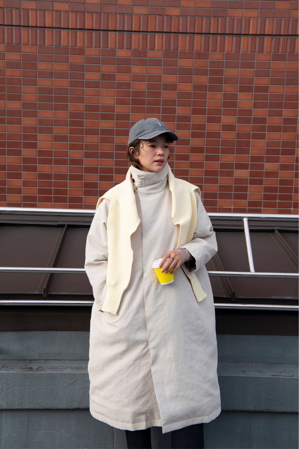 スタンドカラーコート-Unisex