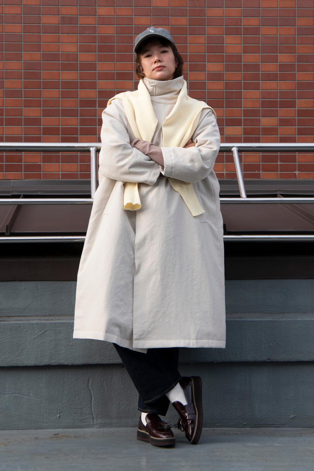 スタンドカラーコート-Unisex