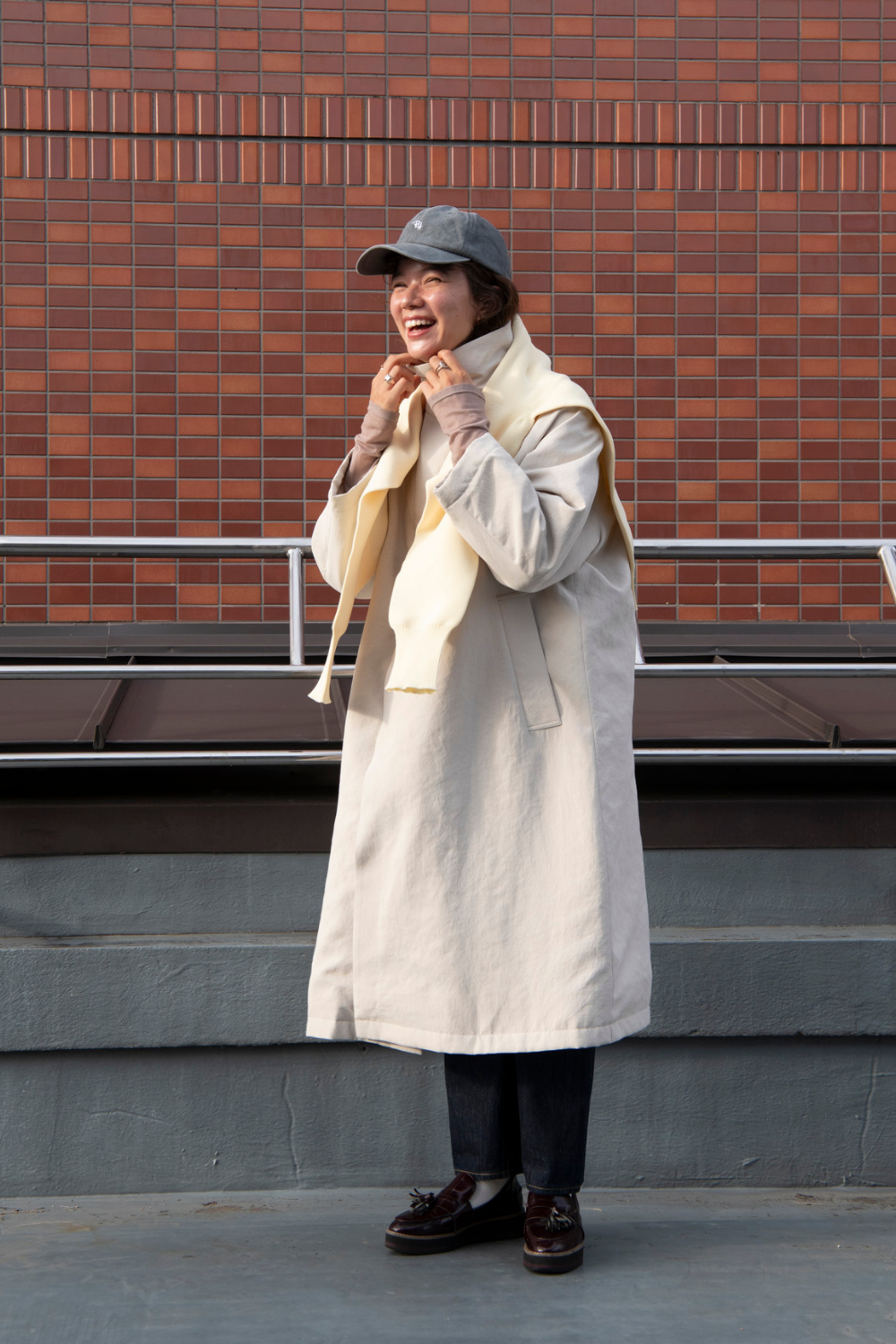 スタンドカラーコート-Unisex