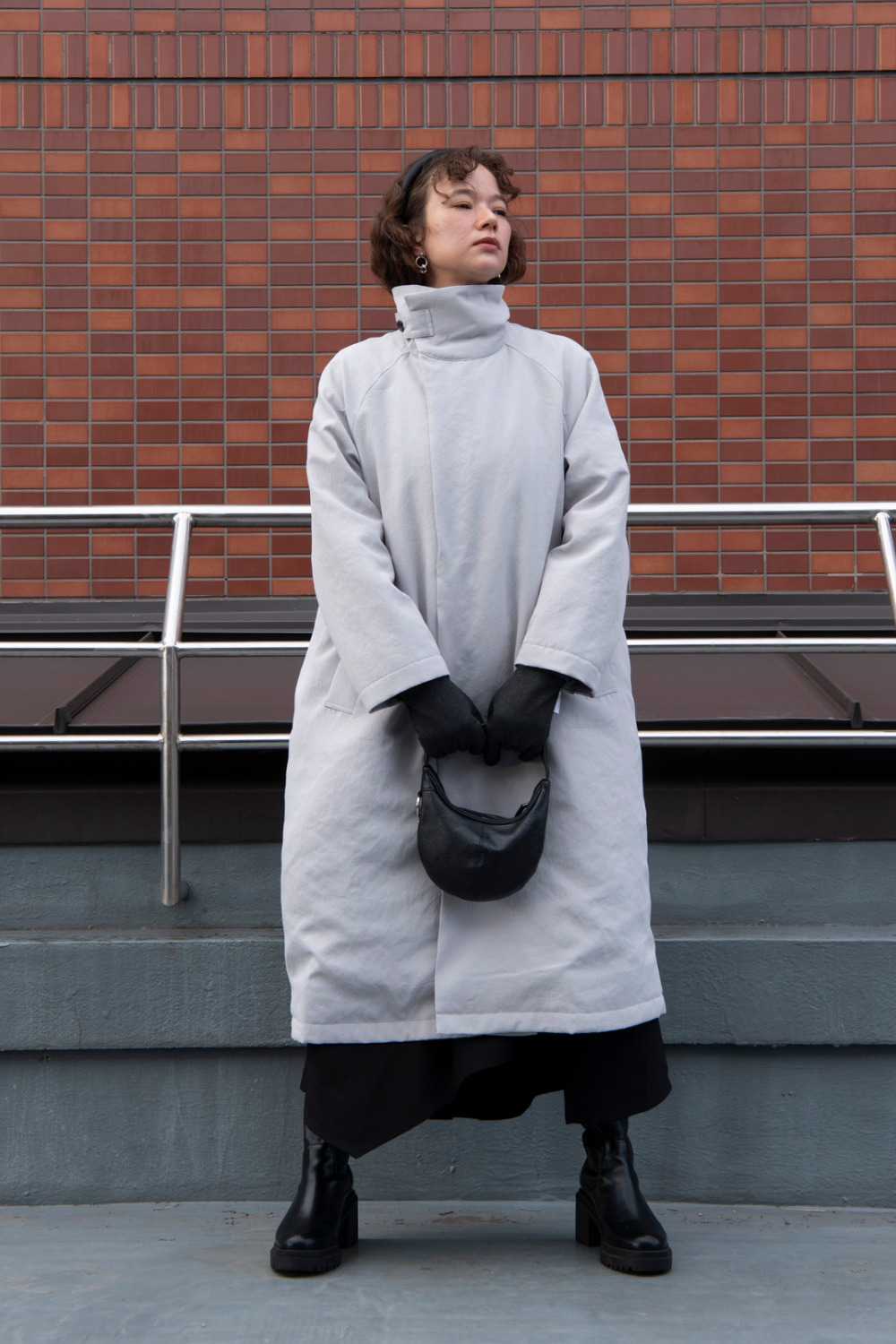 スタンドカラーコート-Unisex