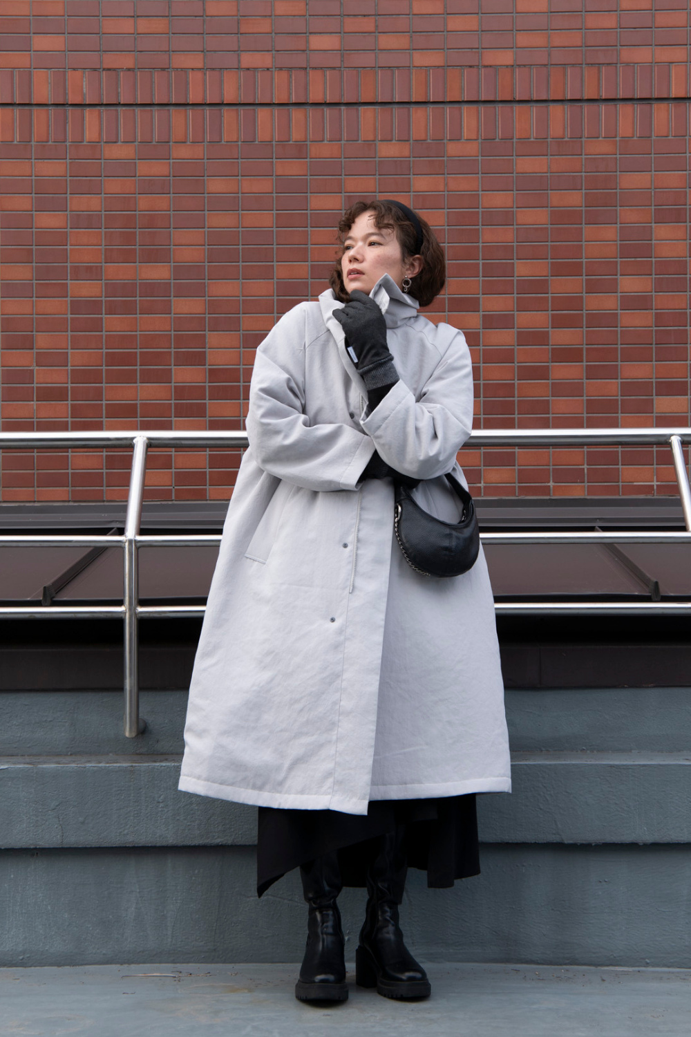 スタンドカラーコート-Unisex