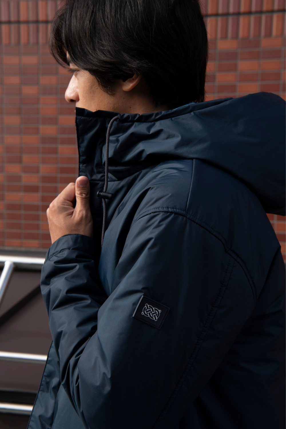 Kapok Down Hooded Jacket-Men’s