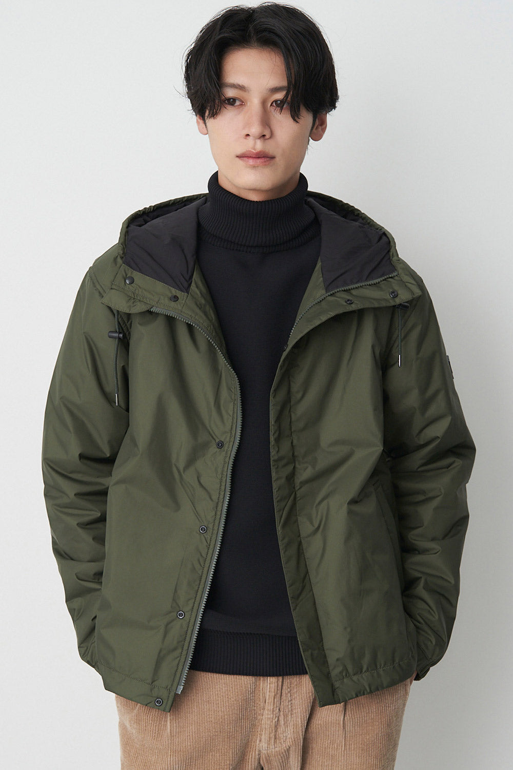 Kapok Down Hooded Jacket-Men’s