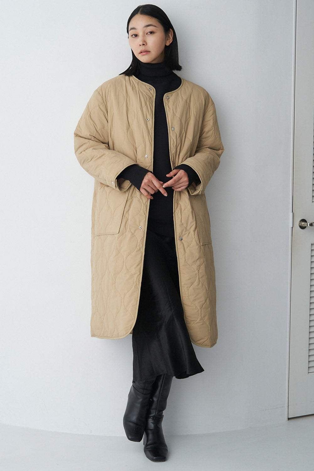 Reversible boa quilted coat - Unisex