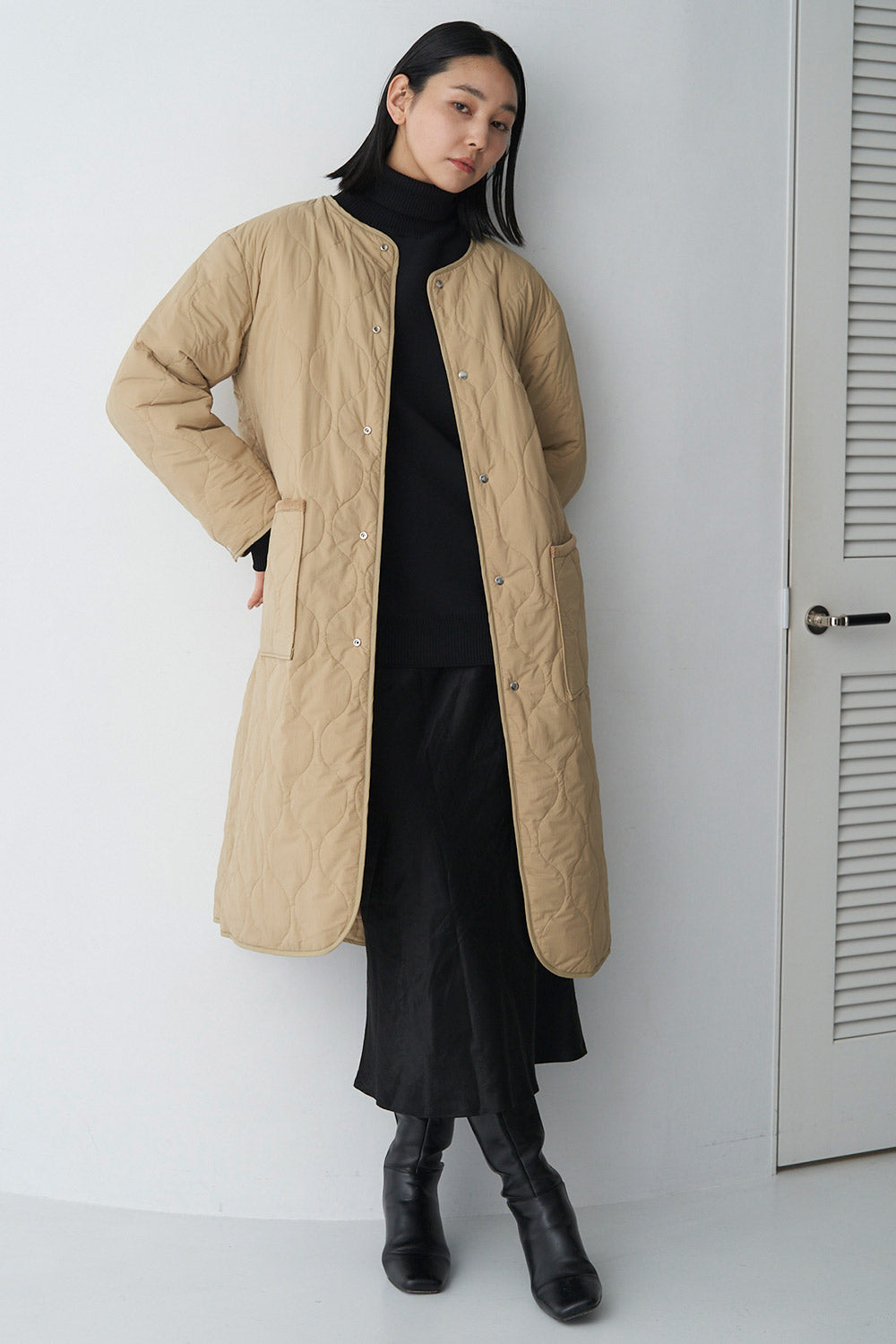 Reversible boa quilted coat - Unisex