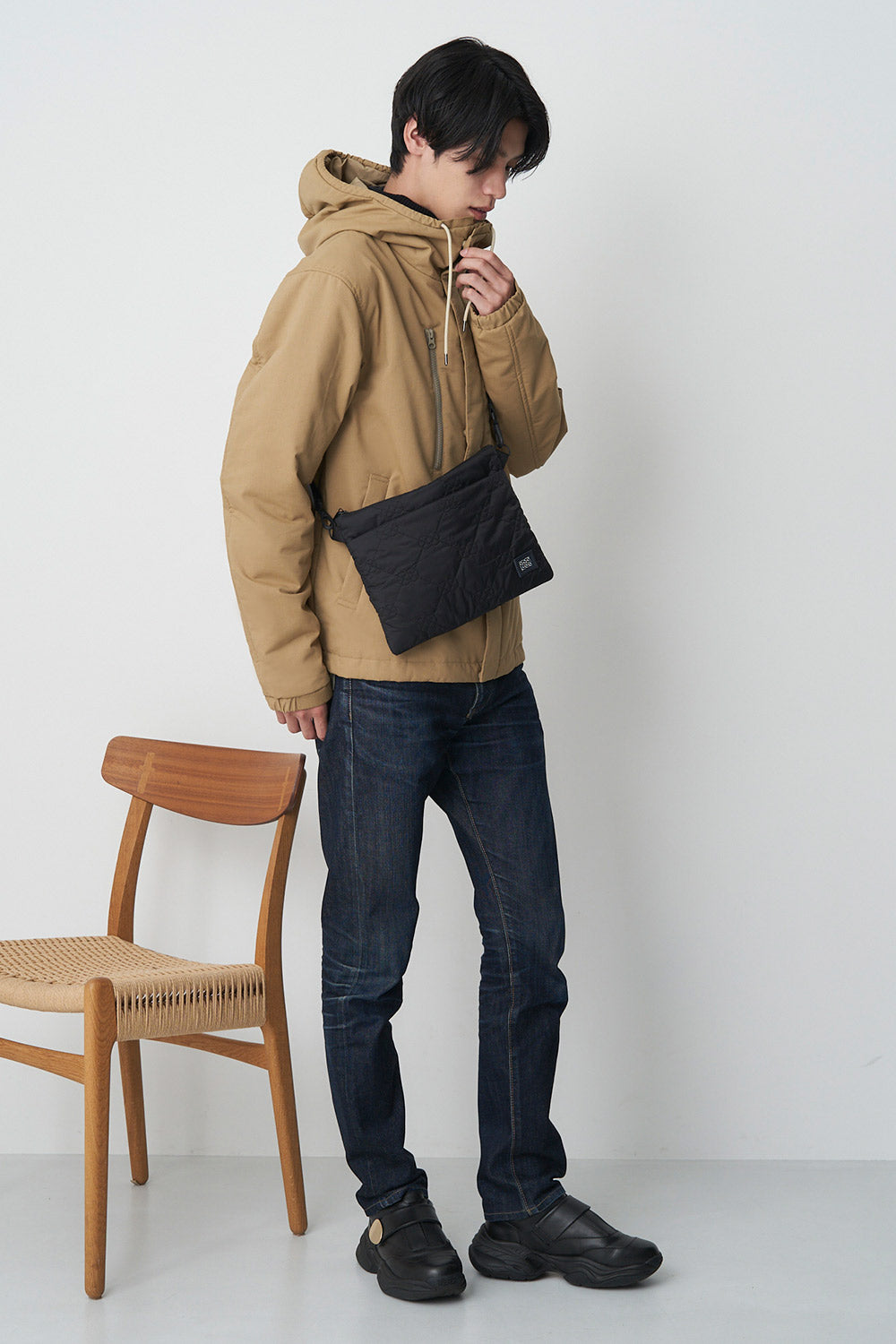 【Unisex】カポックキルトサコッシュ