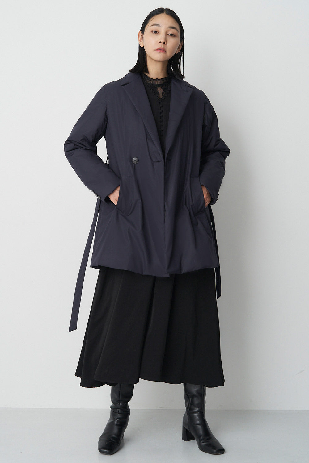 Collarless Trench-Women