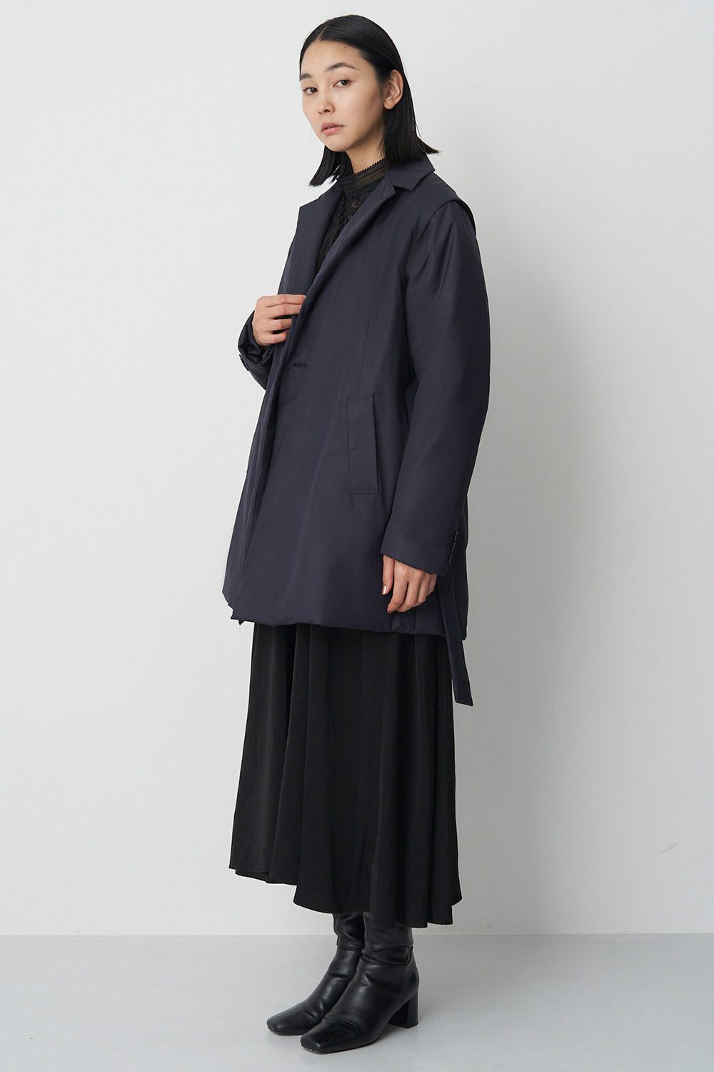 Collarless Trench-Women