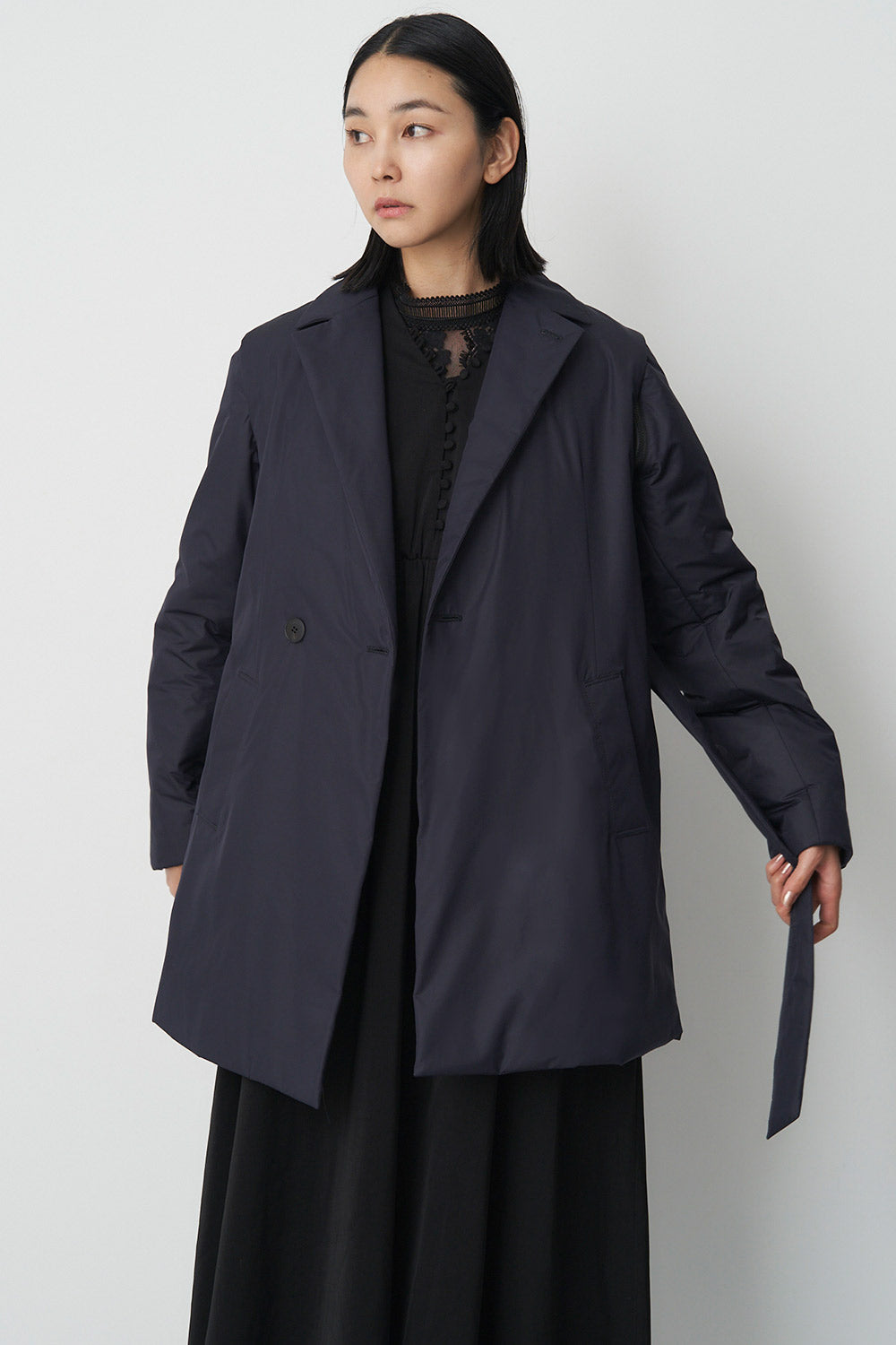 Collarless Trench-Women