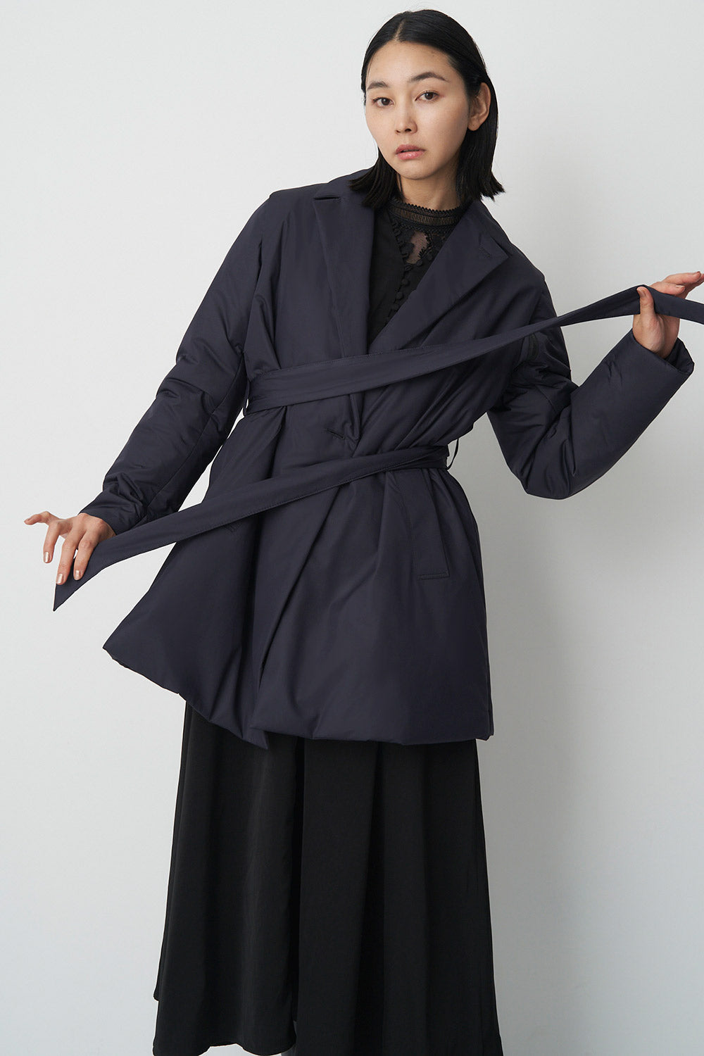 Collarless Trench-Women