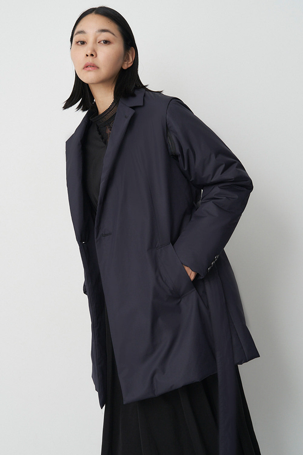 Collarless Trench-Women