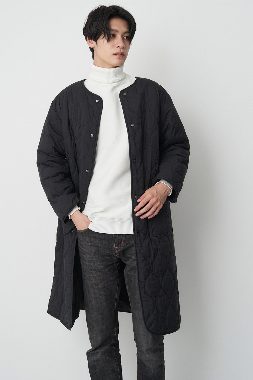 Reversible boa quilted coat - Unisex