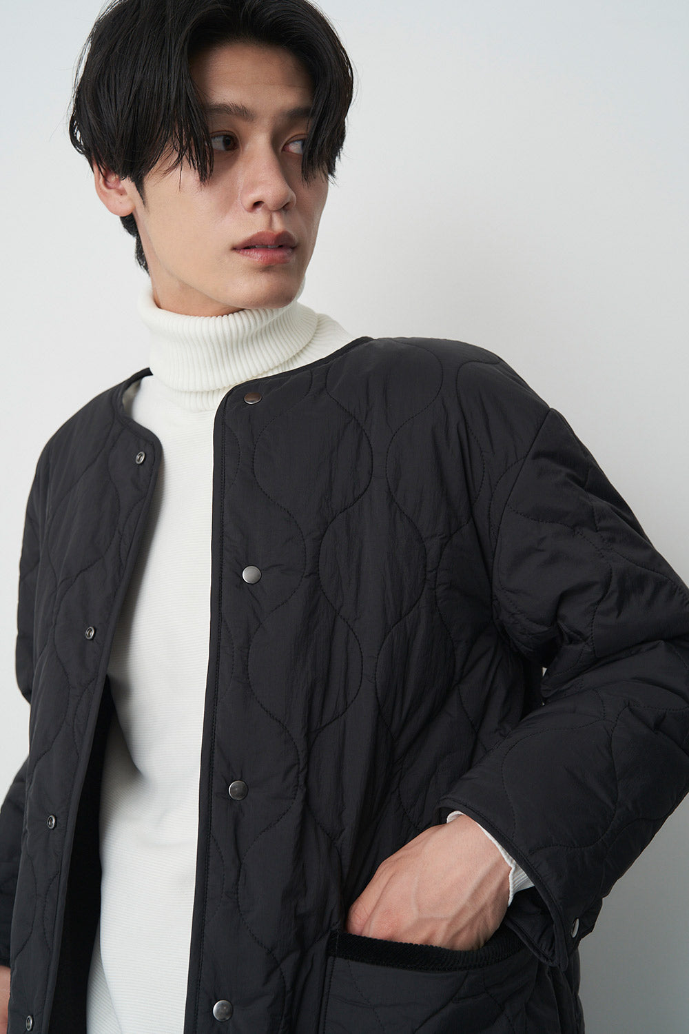 Reversible boa quilted coat - Unisex