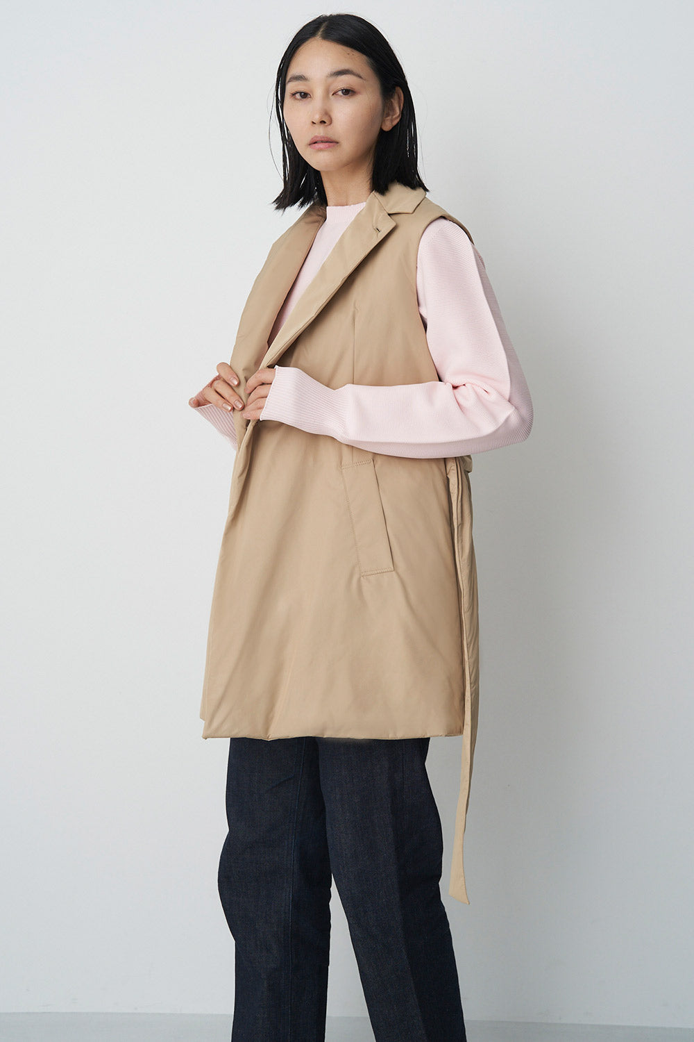 Collarless Trench-Women