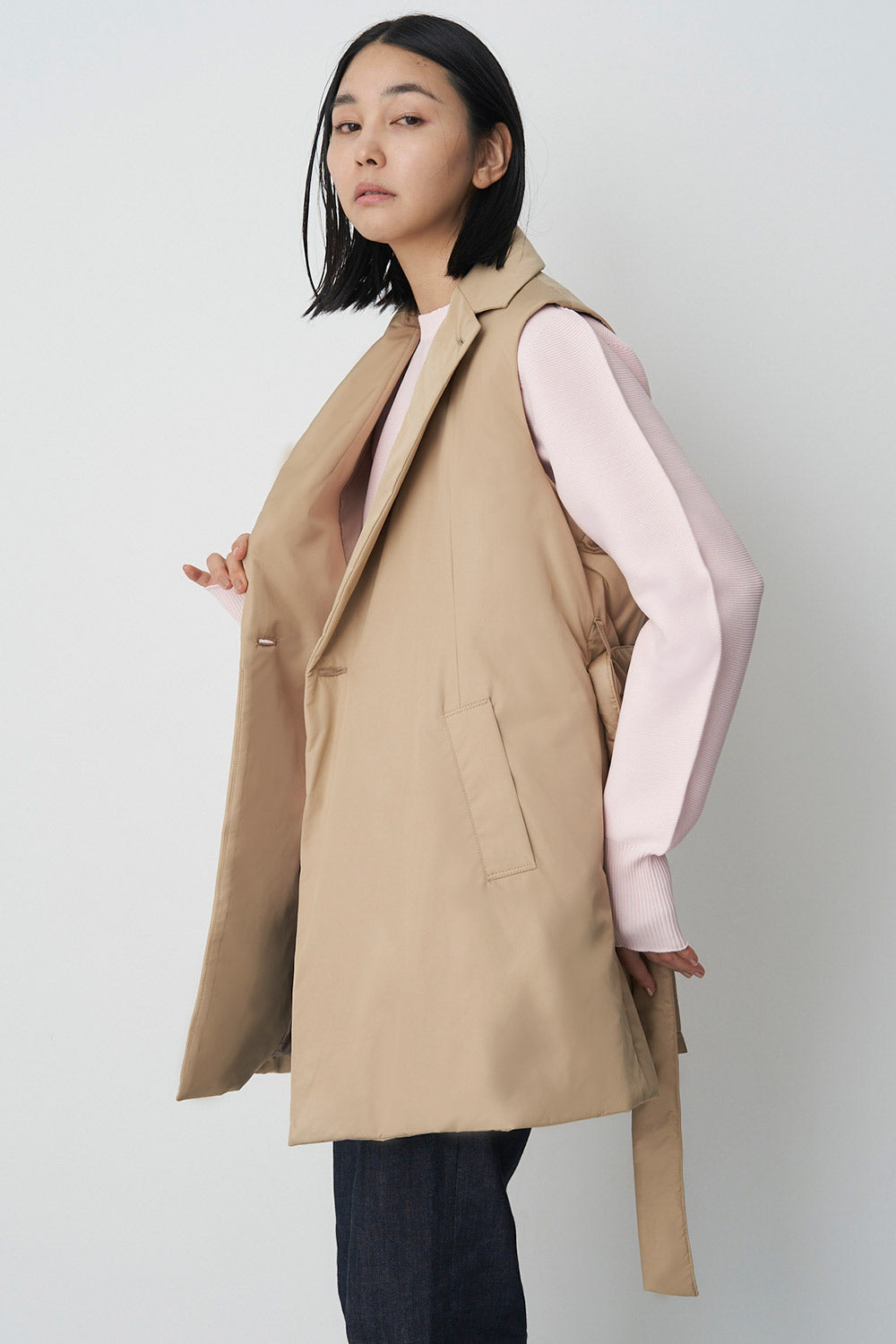 Collarless Trench-Women