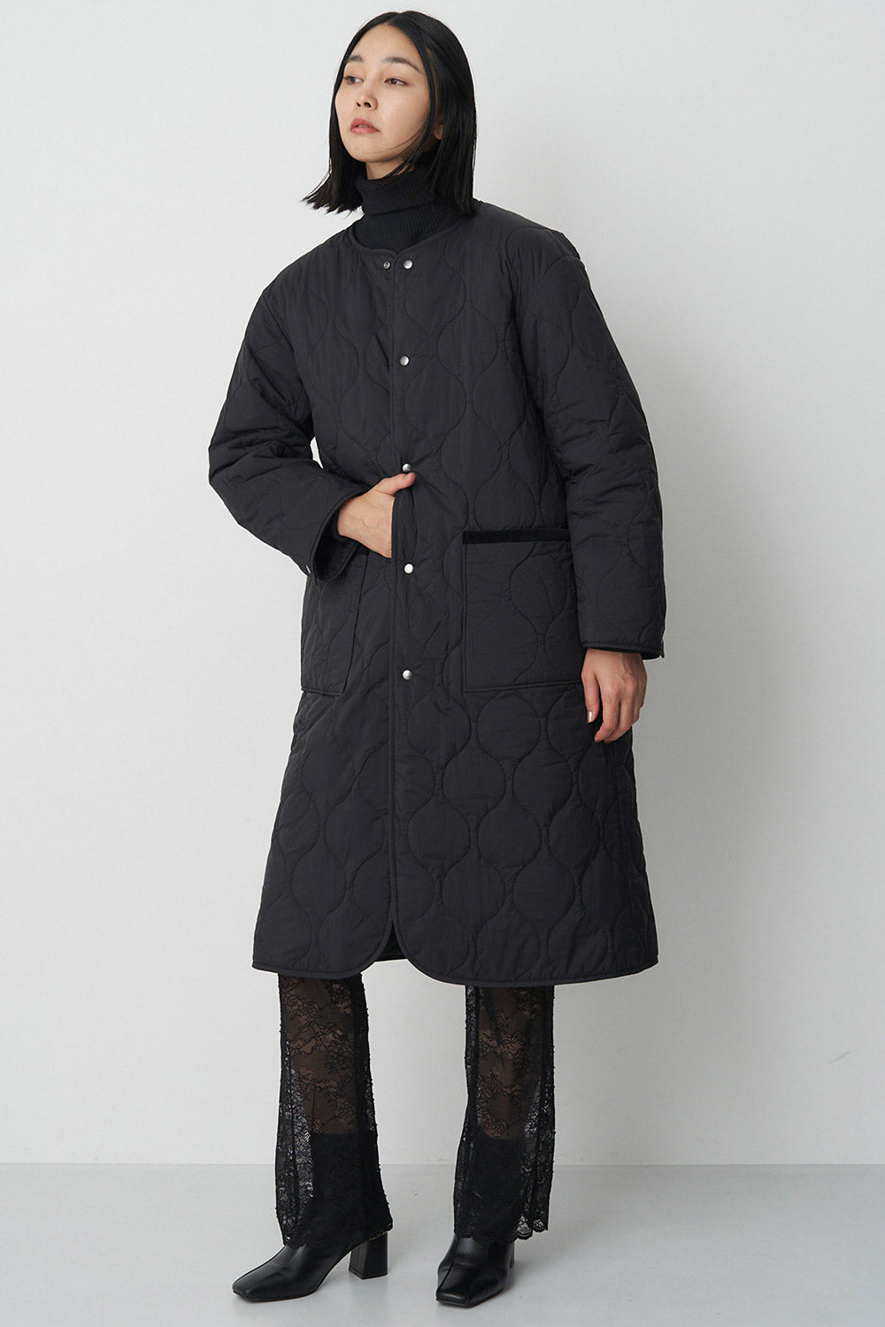 Reversible boa quilted coat - Unisex