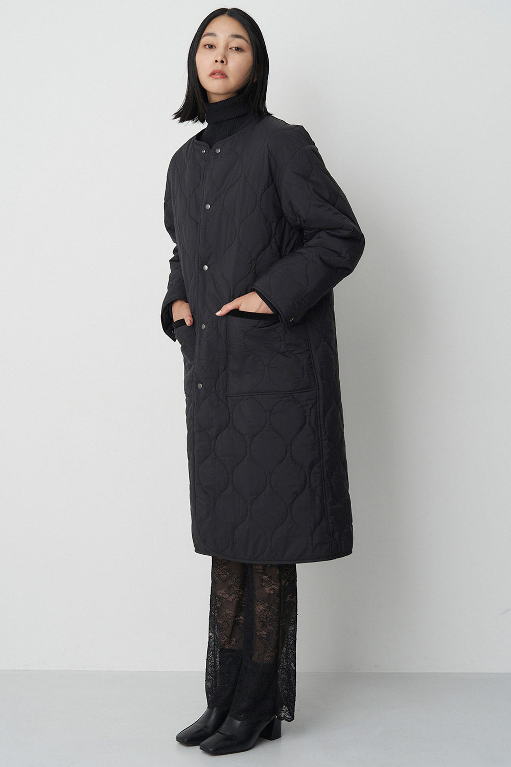 Reversible boa quilted coat - Unisex