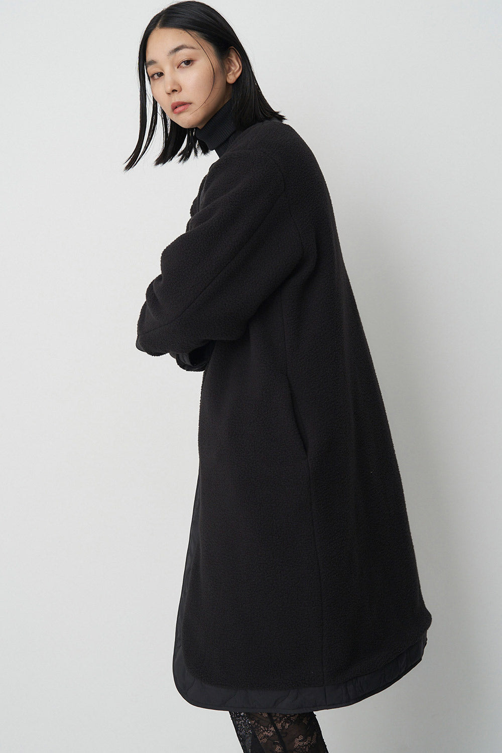 Reversible boa quilted coat - Unisex