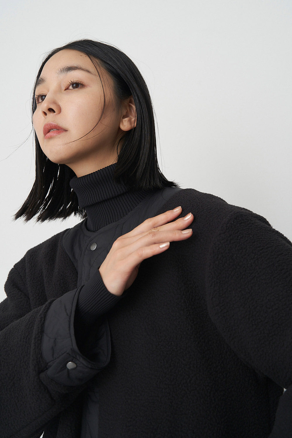 Reversible boa quilted coat - Unisex