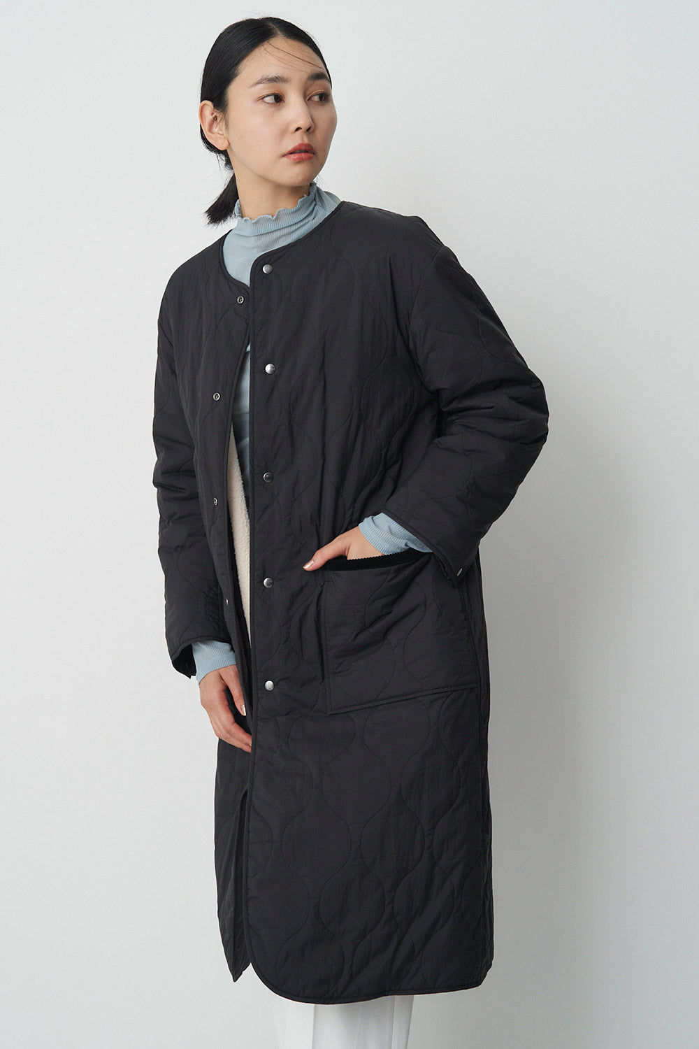 Reversible boa quilted coat - Unisex