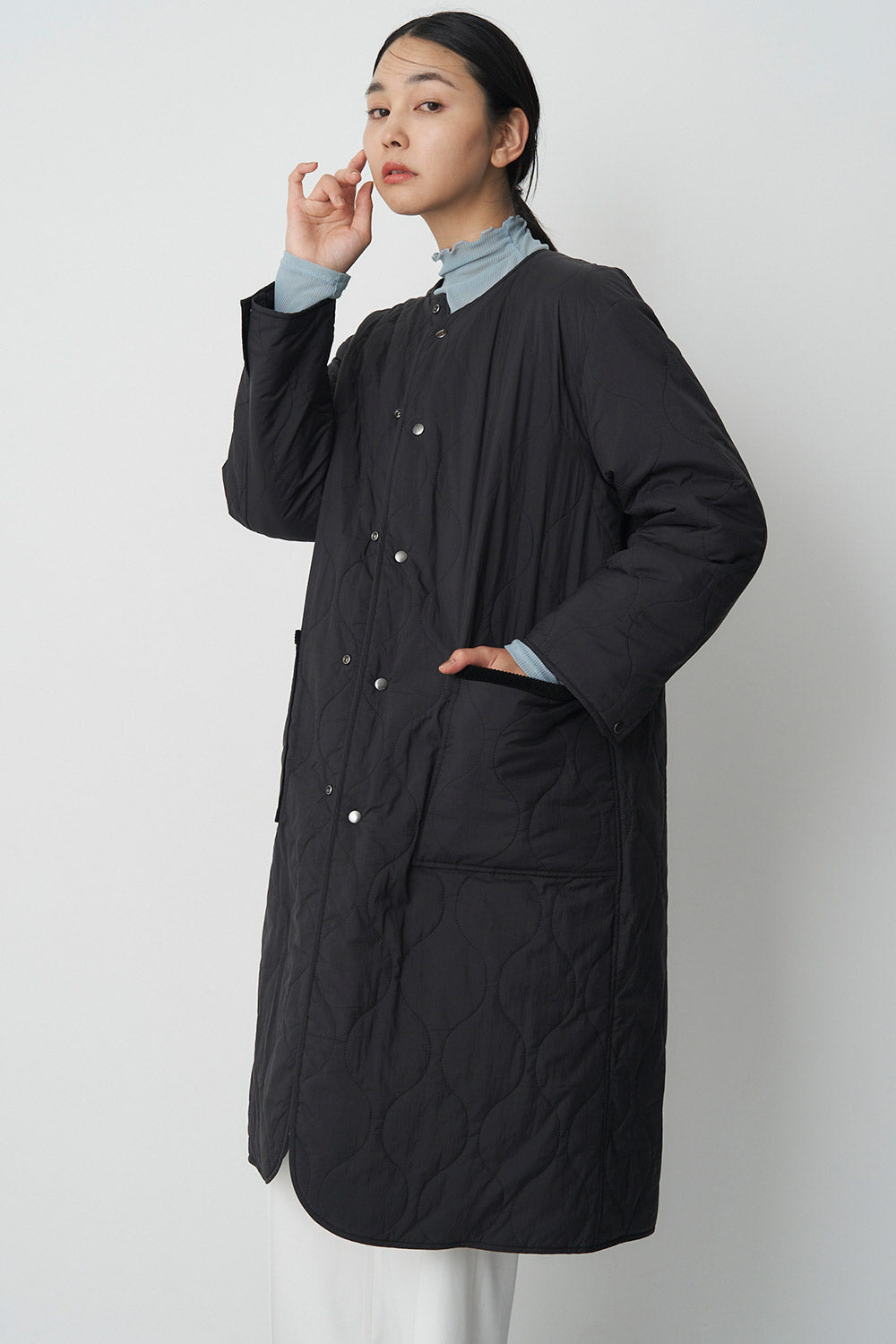 Reversible boa quilted coat - Unisex