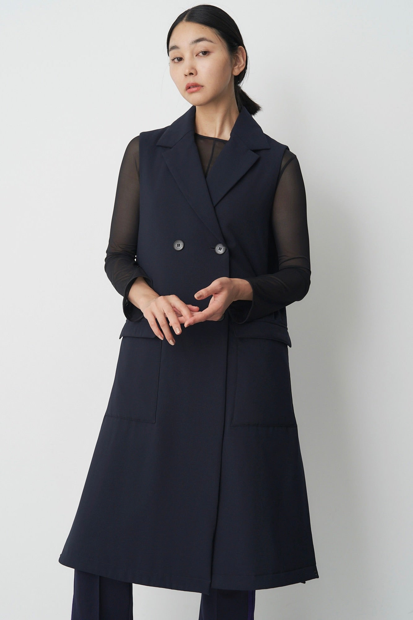 ロングベスト-Women