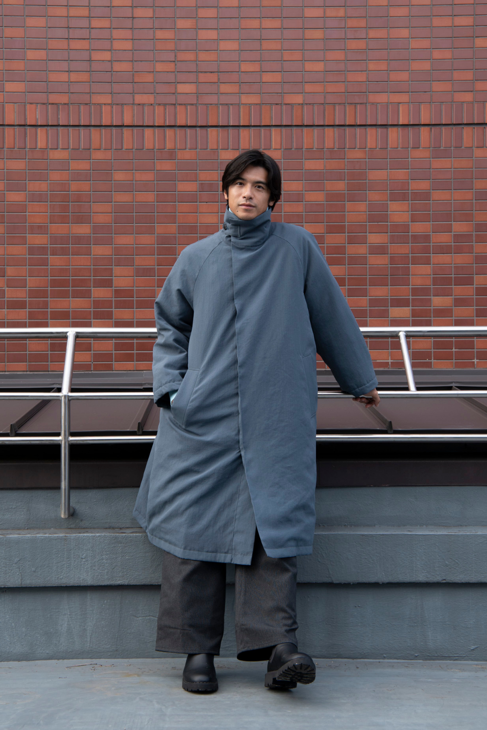 スタンドカラーコート-Unisex