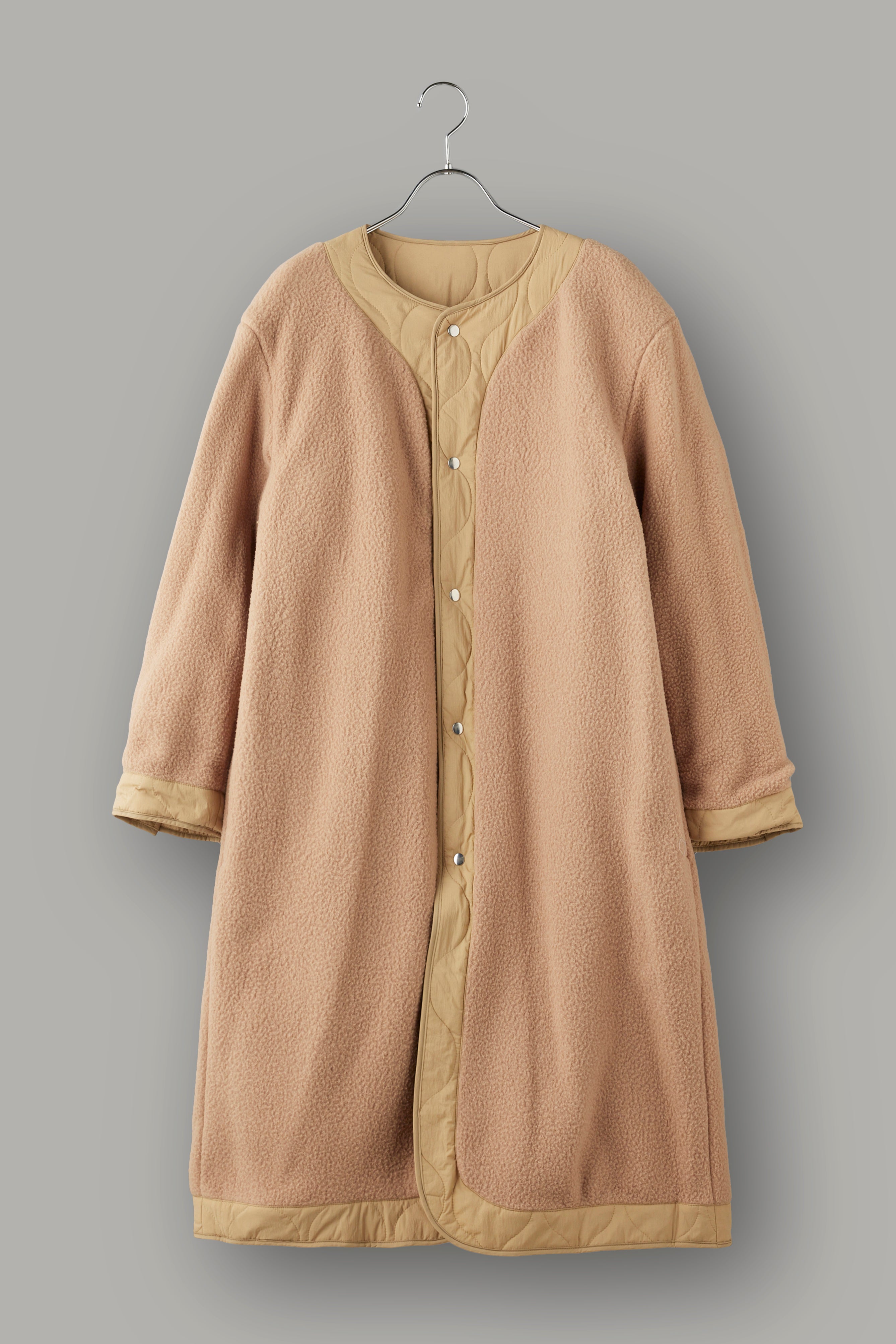 Reversible boa quilted coat - Unisex