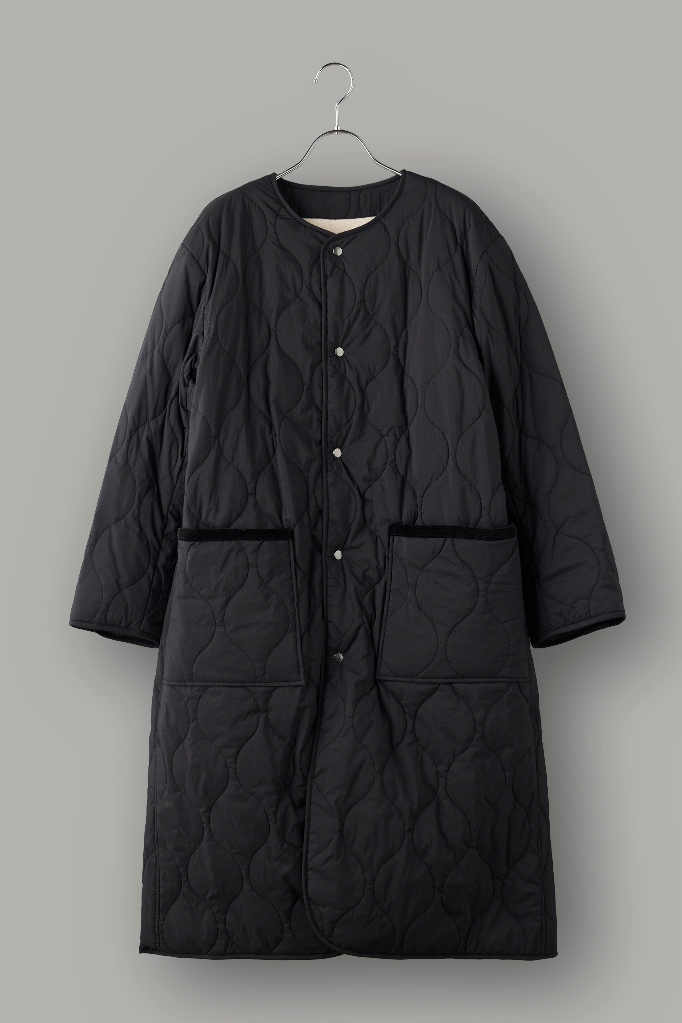 Reversible boa quilted coat - Unisex