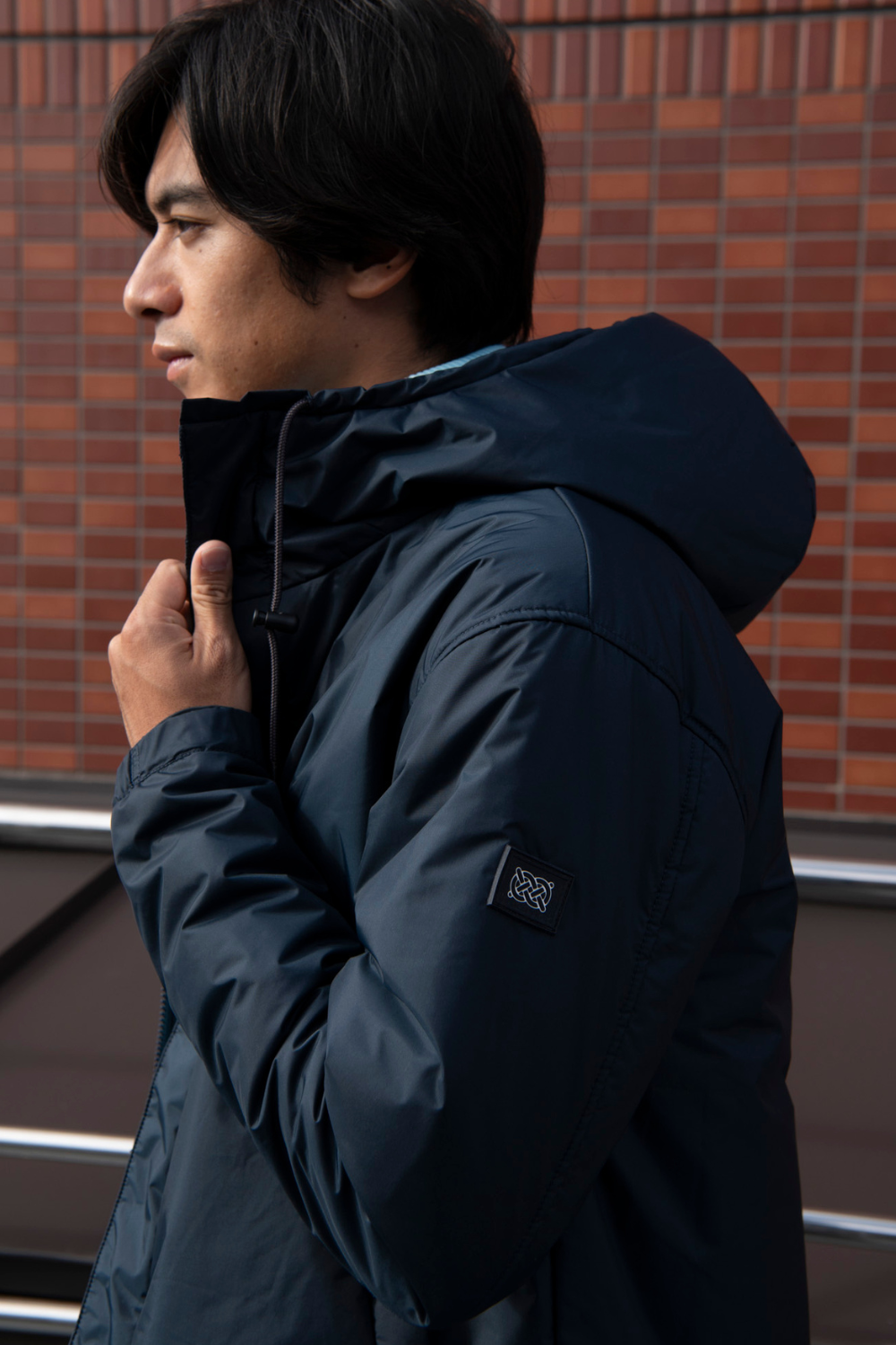 Kapok Down Hooded Jacket-Men’s