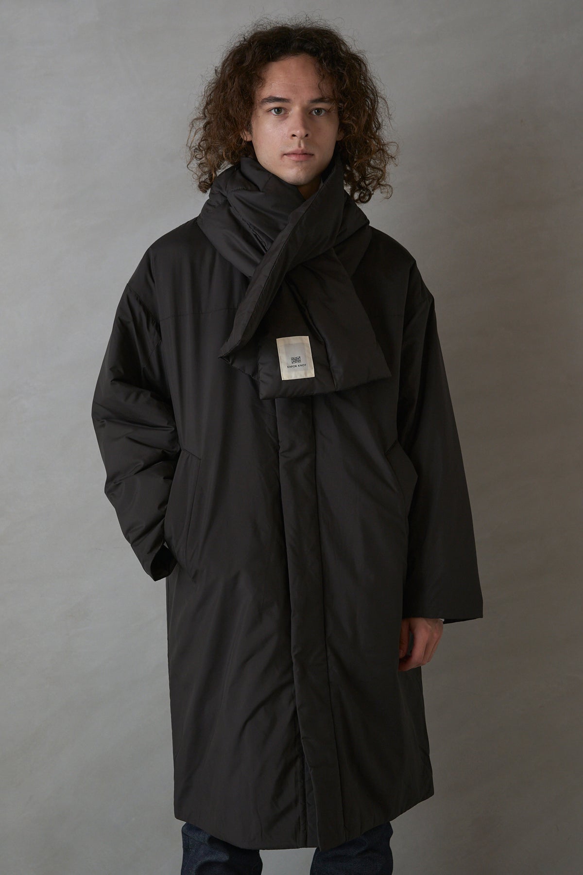Kapok Down Hooded Jacket-Men’s
