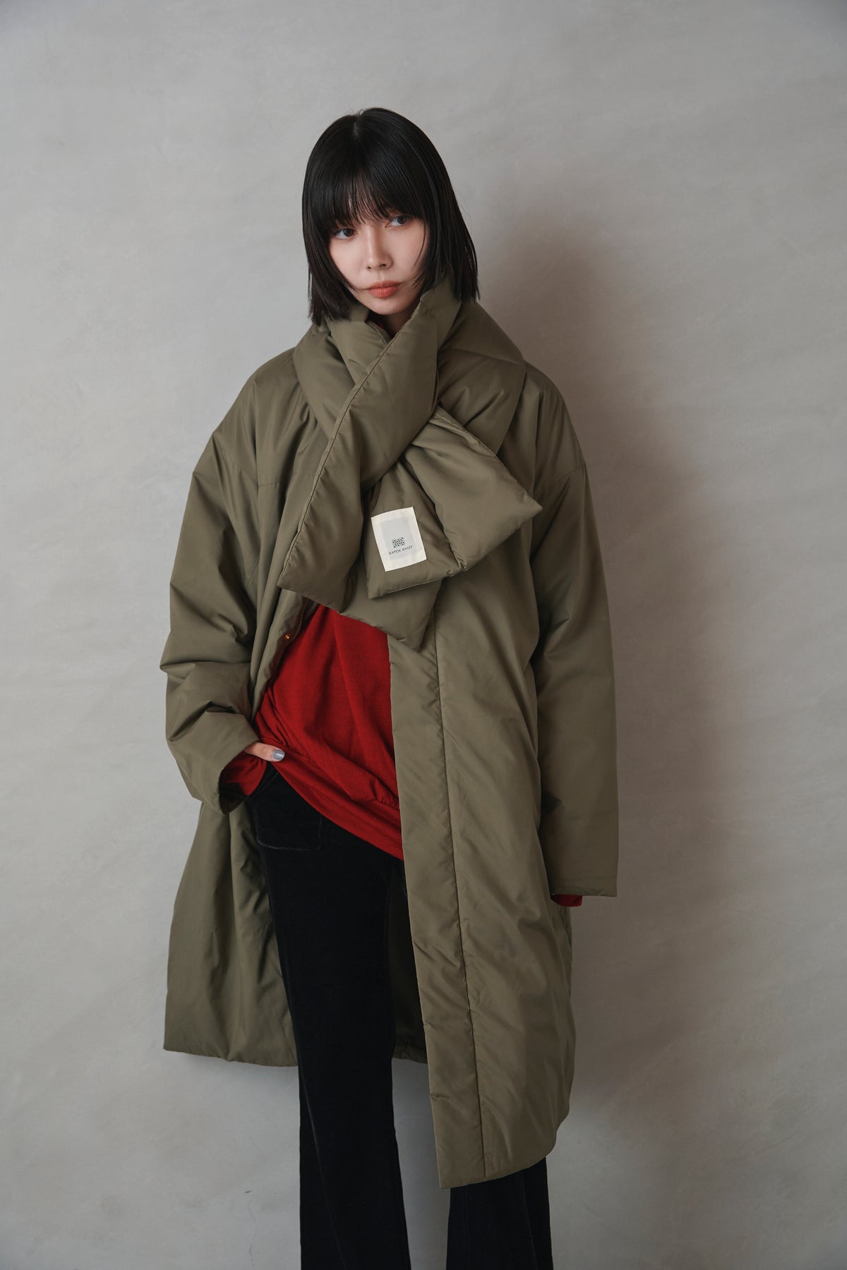 Kapok Down Hooded Jacket-Men’s